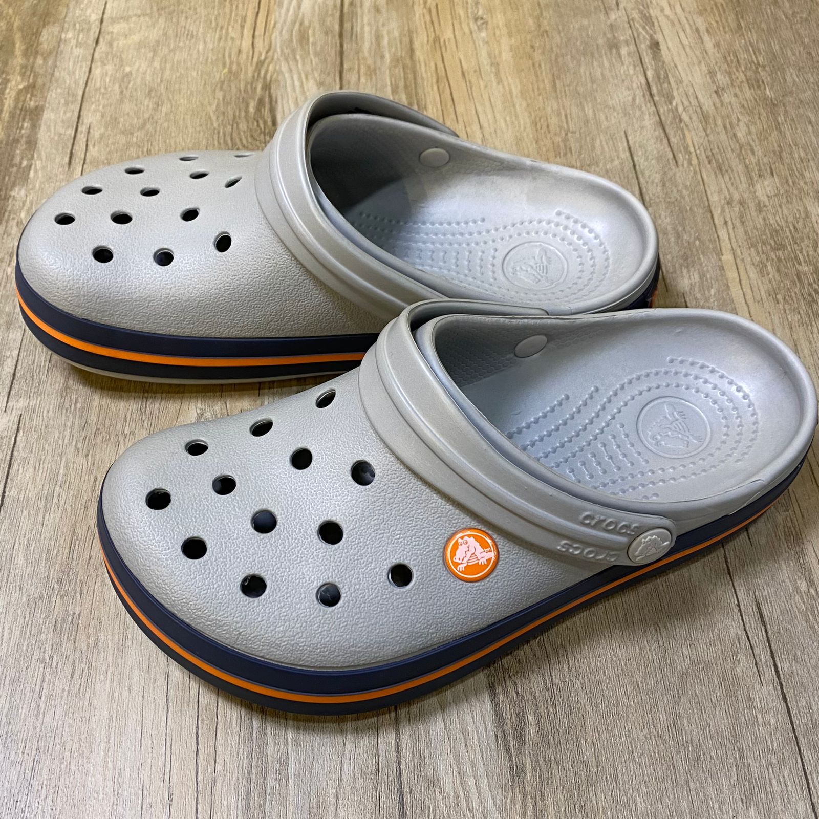 Dép Crocs Crocband Clog HN2 Grey/Or